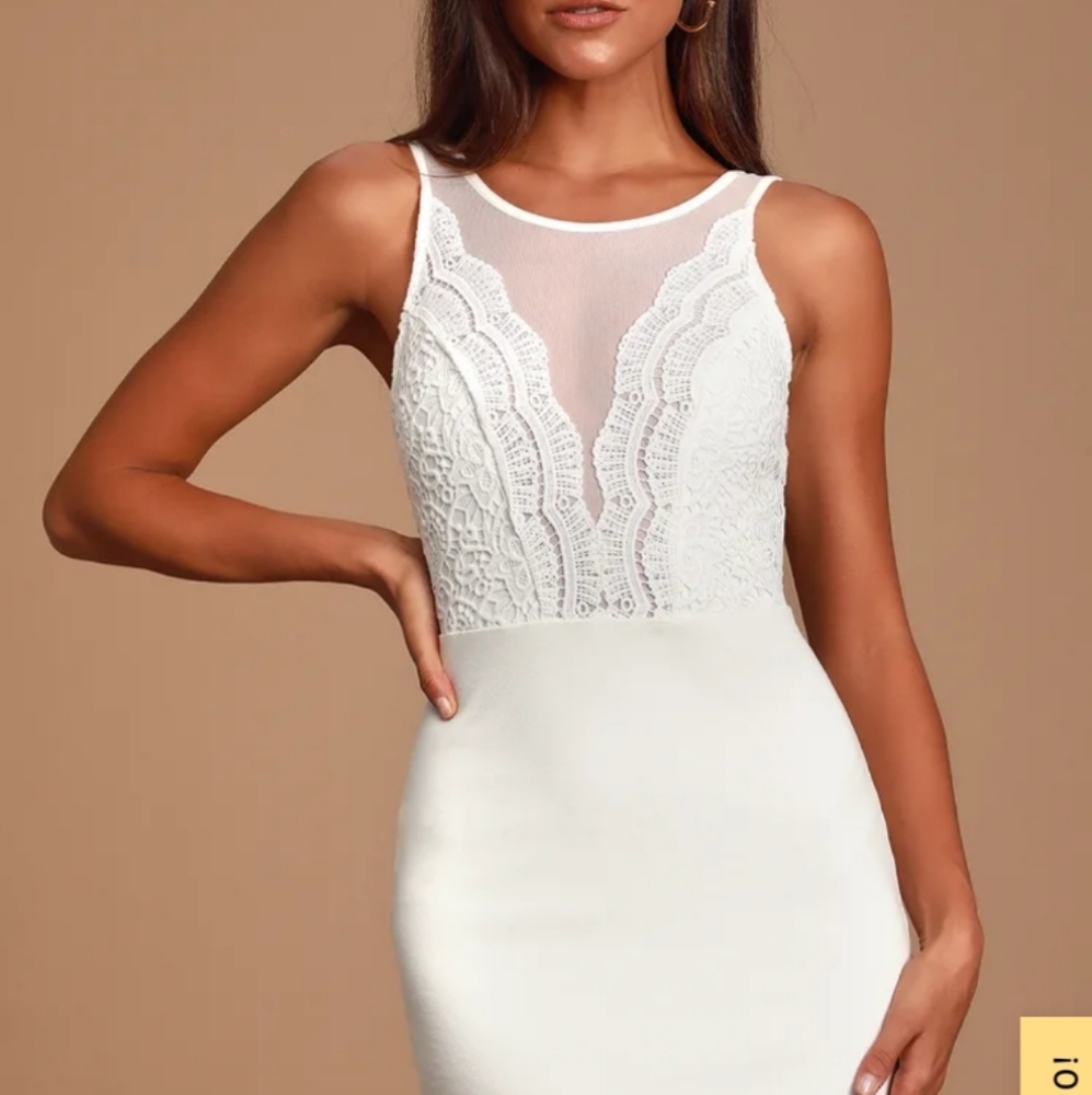 Lulus coquina white dress